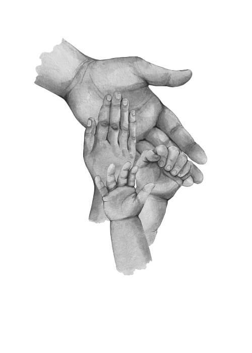 Far til tre - Familieplakat